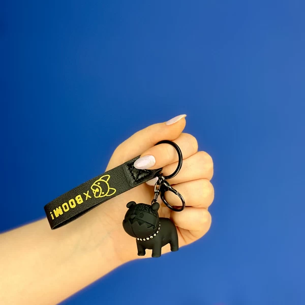 black dog key chain